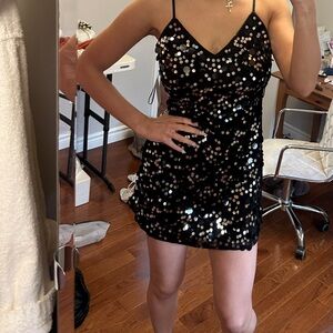 Sequin Black Dress
